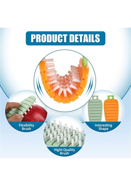 Havuç Şekilli Meyve Sebze Temizleme Fırçası (Yurt Dışından)