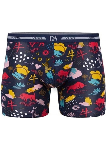 1849 Erkek Memox Baskılı Modal Normal Paça Renkli Boxer