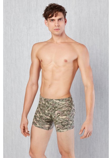 1815 Erkek Modal Kamuflaj Baskılı Torbalı Normal Paça Boxer indirimleri