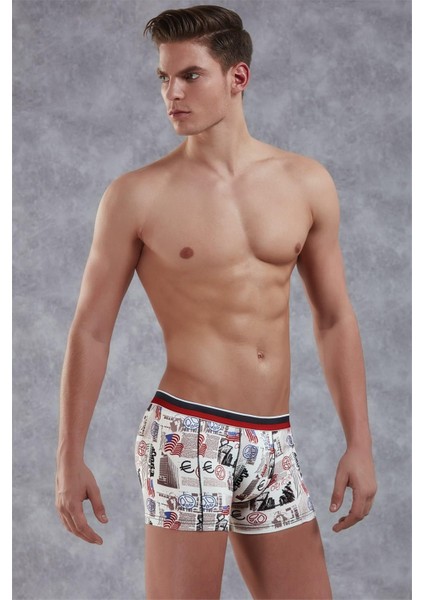 1890 Erkek Modal Çok Renkli Baskılıı Torbalı Normal Paça Boxer