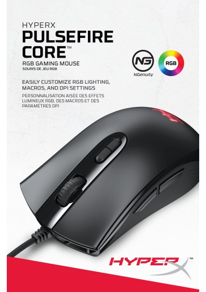 Pulsefire Core Black Kablolu Oyuncu Mouse Siyah 4P4F8AA