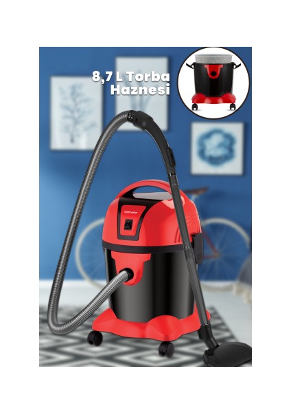 Süperturbo 1200 Watt Islak Kuru 8.7 Litre Toz Torbalı Elektrikli Süpürge modelleri
