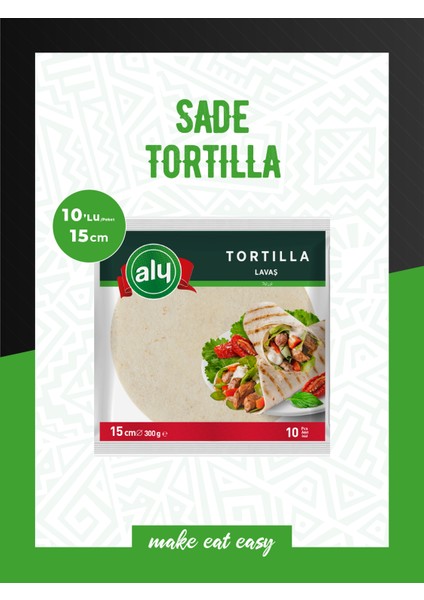 Sade Tortilla Lavaş 15 cm 10'lu Paket 300g