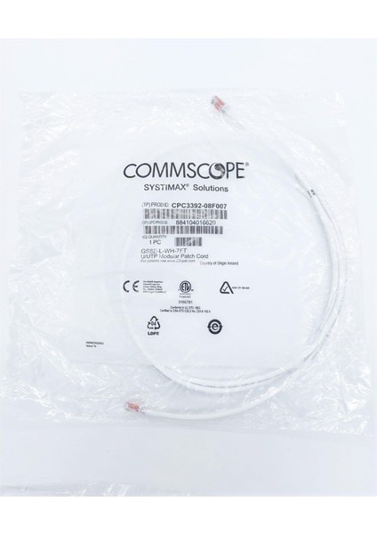 7ft 2mt Beyaz Patch Cord 08F007 Yeni