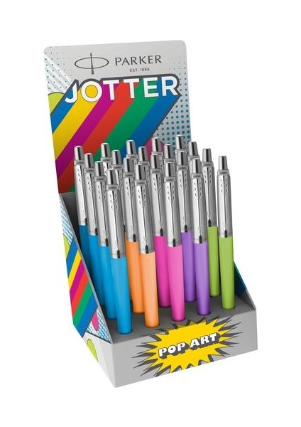 Parker Jotter Originals 60S Pop Art Tükenmez Kalem | Lime+Sky Blue+Hot Pink | Blue Ink