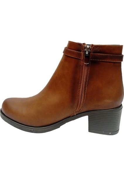 Fix 9310 Yağlı Deri Trend Fashion Fermuarlı Kadın Bot