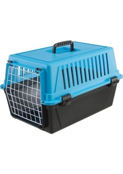 Atlas 10 Kedi Köpek Taşıma Kafesi Mavi