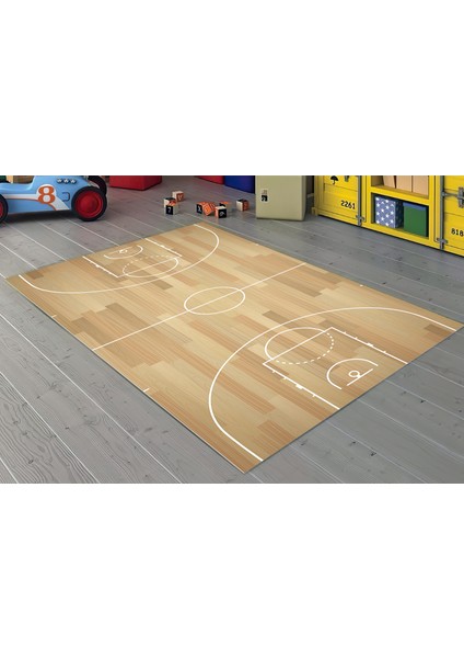Basketbol Sahası Genç Odası Çocuk Odası Oyun Halısı Dijital Baskı Yumuşak Yüzey Basketbol Oyunu Halı fiyatları