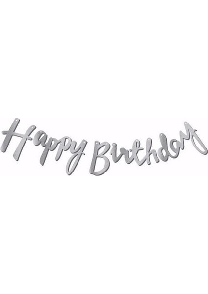 Happy Birthday Kaligrafi Banner Altın Gümüş Rosegold Siyah Mavi Pembe fiyatları