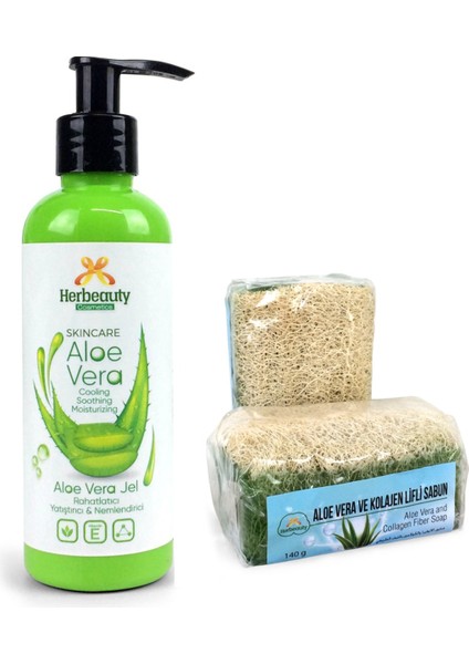 Aloe Vera Jel & Doğal Kabak Lifli Aloe Vera Sabun