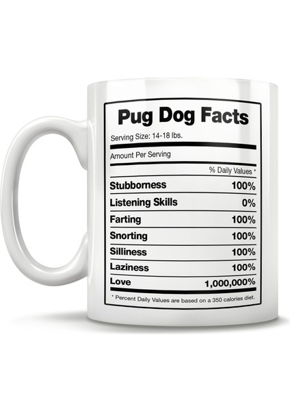 Pug Köpeği Kupa Bardak,pug Sahibi Bardak