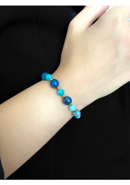 Kadın - Şık Tasarım Jade Doğal Taşlı Elegant Padore Bileklik | Handmade fiyatları