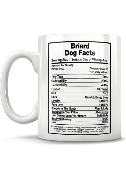 Briard Köpeği Kupa Bardakları, Briard Annesi Kupa