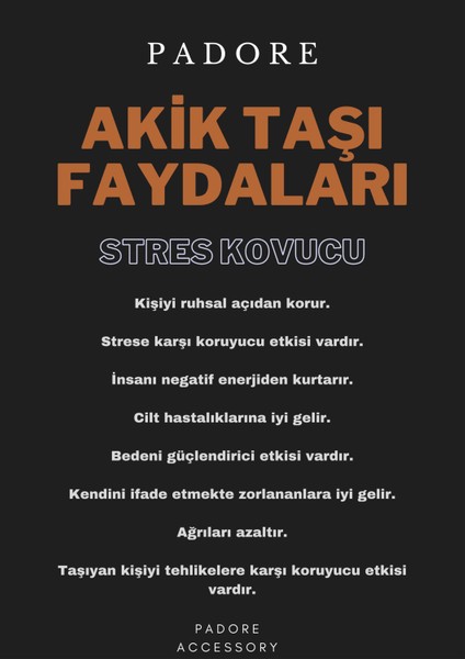 Kadın - Zarif Tasarım Akik Doğal Taş Padore Bileklik | Handcrafted fiyatları