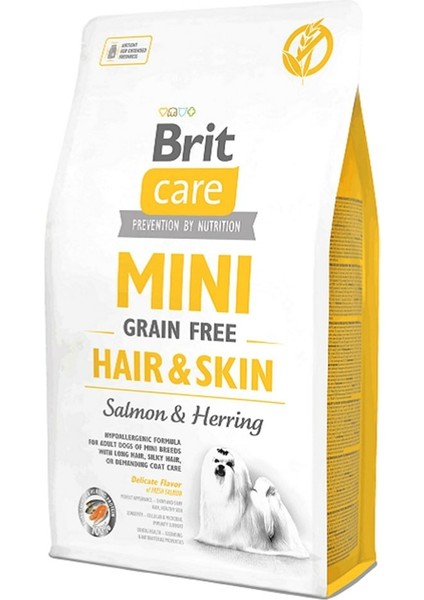 Mini Hair Skin Somonlu ve Ringa Balıklı Tahılsız Köpek Maması 2 kg