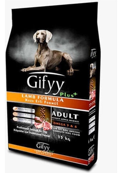 15 kg Gifyy ( 23/10 ) Premium Yetişkin Köpek Maması ( Kuzu Etli ) Kuru Mama