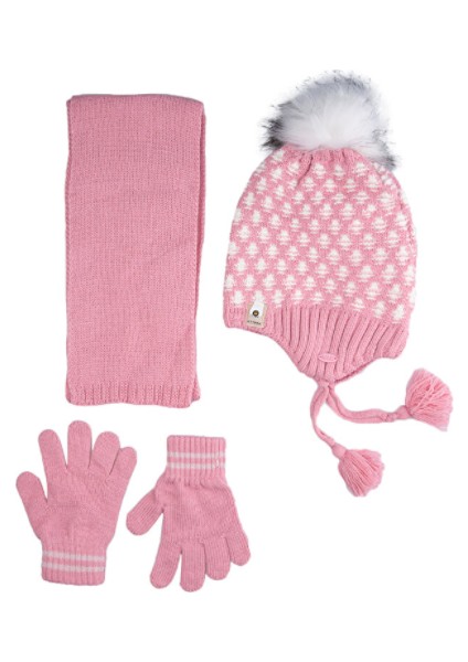 Miniko Kids Kitti K2170-07 4-8 Yaş Atkı Bere Eldiven Set