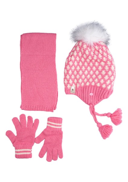 Miniko Kids Kitti K2170-07 4-8 Yaş Atkı Bere Eldiven Set