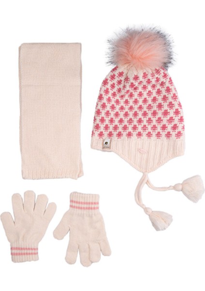 Miniko Kids Kitti K2170-07 4-8 Yaş Atkı Bere Eldiven Set