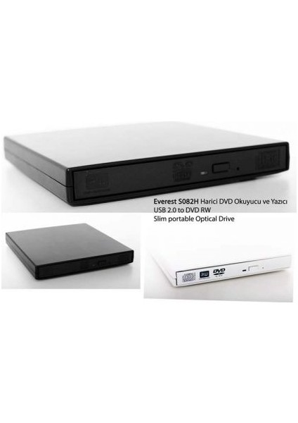 SN-S082H Dvd-R/rw/cd-R/rw USB 2.0 Slim Optik Yazıcı Kutusu (cd sürücü dahil değildir)