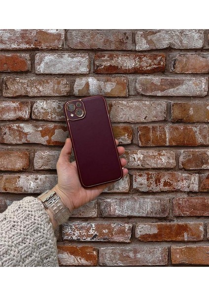 Iphone 14 Plus Deri Görünümlü Coco Kapak-Kılıf