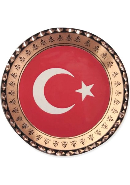 Türk Bayrağı Bakır Buzdolabı Magnet