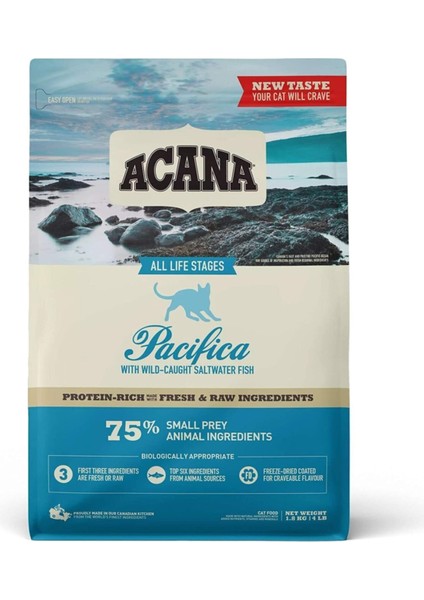 Pacifica Balıklı Tahılsız Yetişkin Kuru Kedi Maması 1.8 kg