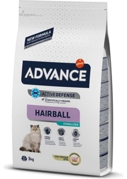 Hindili Hairball Tüy Yumağı Önleyici Kısırlaştırılmış Kedi Maması 3kg