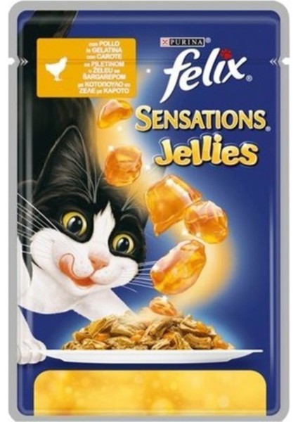 Pouch 48 Adet x Sensations Tavuklu Havuçlu Kedi Yaş Mama