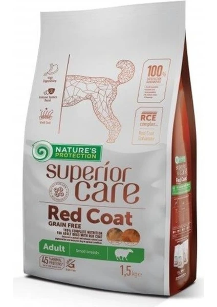 Natures Protection Tahılsız %45 Hayvansal Proteinli Kuzu Etli Küçük Irk Kızıl Köpek Maması 1.5 kg