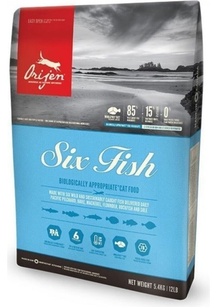 Six Fish Tahılsız Balık Yavru ve Yetişkin Kedi Maması 1,8 kg
