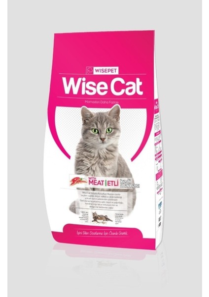 Wise Cat Meat Etli Yetişkin Kedi Maması 15 kg