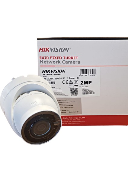 HIKVISION DS-2CD1323G0-IUF 2.8MM 2MP IP IR TURRET KAMERA DAHİLİ SESLİ