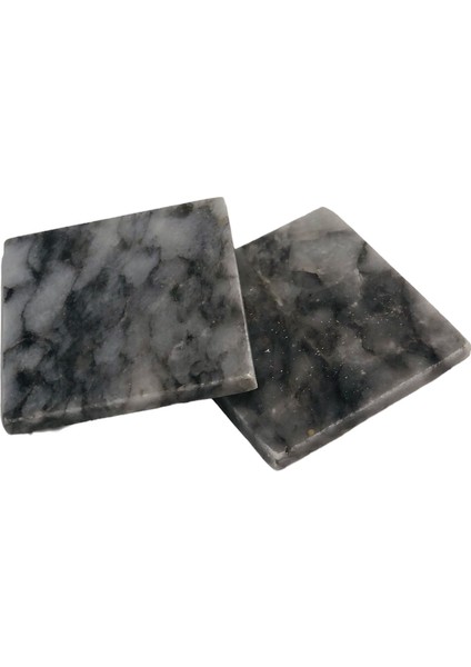 Lux & Marble Cos - Gri Mermer Bardak Altlığı Seti fiyatları