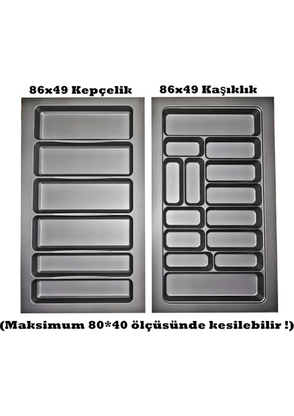 85x49 Kaşıklık Ve Kepçelik 2'li Set 80x40 cm'e kadar kesilebilir. (ÜCRETSİZ KESİM)