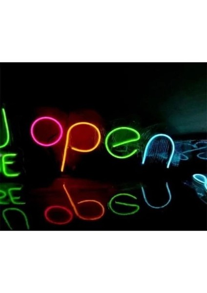 Open (Açık) Yazılı Dekoratif Neon LED Tabela