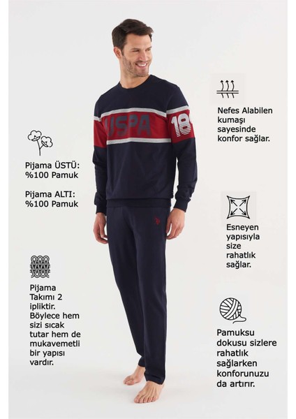 Us18614-S Erkek Uzun Kol Pijama Takımı fırsatları