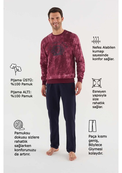 U.S. Polo Assn. Erkek Mürdüm Pijama Takımı