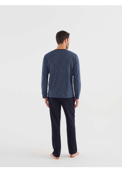 Mod Collectıon Erkek Lacivert Patlı Pijama Takım