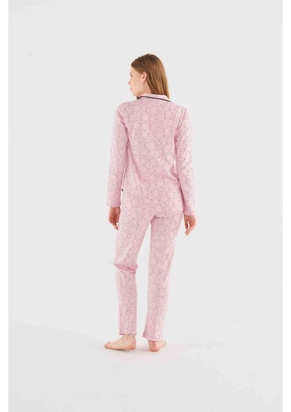 U.S. Polo Assn. Kadın Pembe Boydan Patlı Pijama Takım