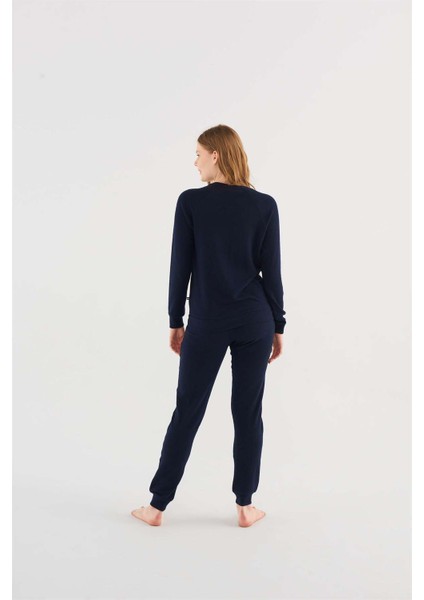 Kadın Lacivert Pijama Takımı