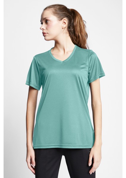 Pastel Yeşil Kadın Kısa Kollu T-Shirt 23S-2208-23B
