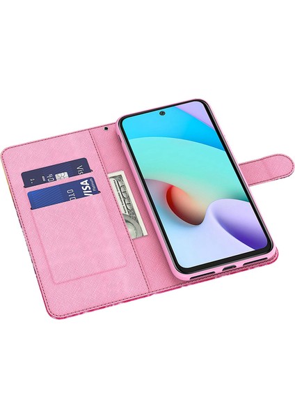 Xiaomi 11T 5G / 11T Pro 5G Pu Deri Flip Case Zarif 3D Desen Baskı Manyetik Kapanma Stand Cüzdan Telefon Kapağı Kayışlı (Yurt Dışından)