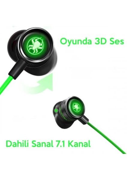 LED Işıklı 3D Ense Tipi Bluetooth Oyuncu Kulaklığı Stereo 3D Ayarlanabilir Gaming Kulaklık