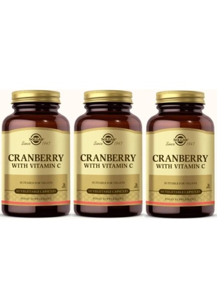 Cranberry Extract With Vitamin C 60 Kapsül 3 Adet