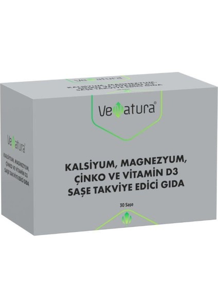Kalsiyum, Magnezyum, Çinko Ve Vitamin D3 30 Saşe