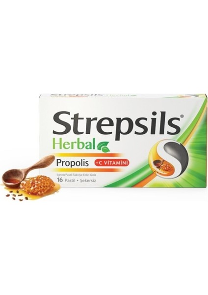 Herbal Propolis C Vitamini 2 Li Boğaz Pastili Strepsils