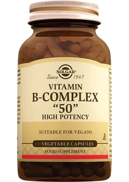 Vitamin B Complex 100 Kapsül (Vitamin B Kompleks)