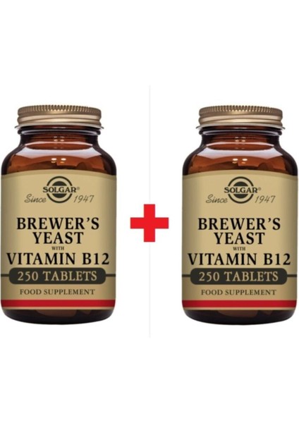Brewer's Yeast With Vitamin B12 250 Tablet 2'Li Paketi