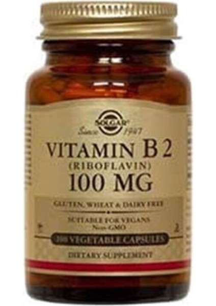 Vitamin B2 100 Kapsül 100 Mg
